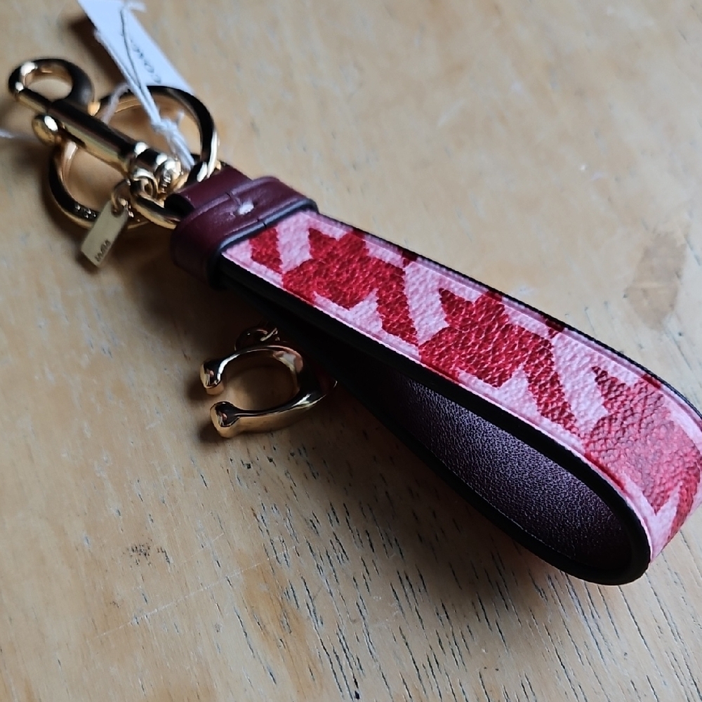 Coach Red Keychain with Durable Metal Hardware - Picture 3 of 11